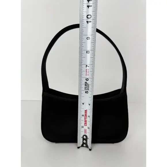 Saint Laurent Le 5 A 7 Mini YSL Women's Shoulder Bag in Black Satin - Picture 10 of 12